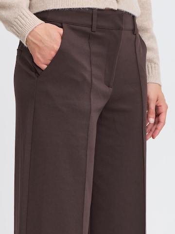 ICHI Wide Leg Bukser 'IHKate' i brun