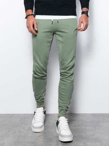 Coupe slim Pantalon 'P948' Ombre en vert : devant