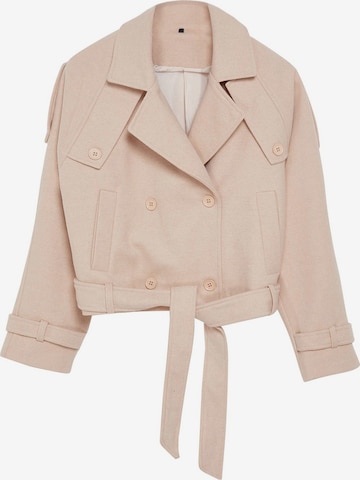 Trendyol Přechodná bunda – hnědá: přední strana