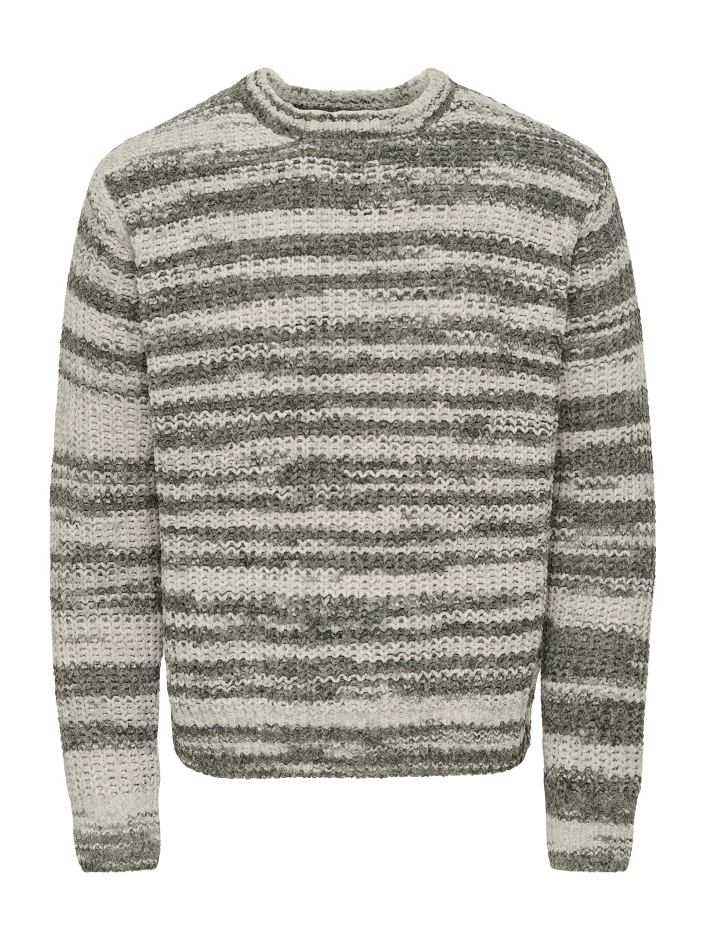 Only & Sons Pullover 'ONSHANK' in S in taupe / oliv, Produktansicht