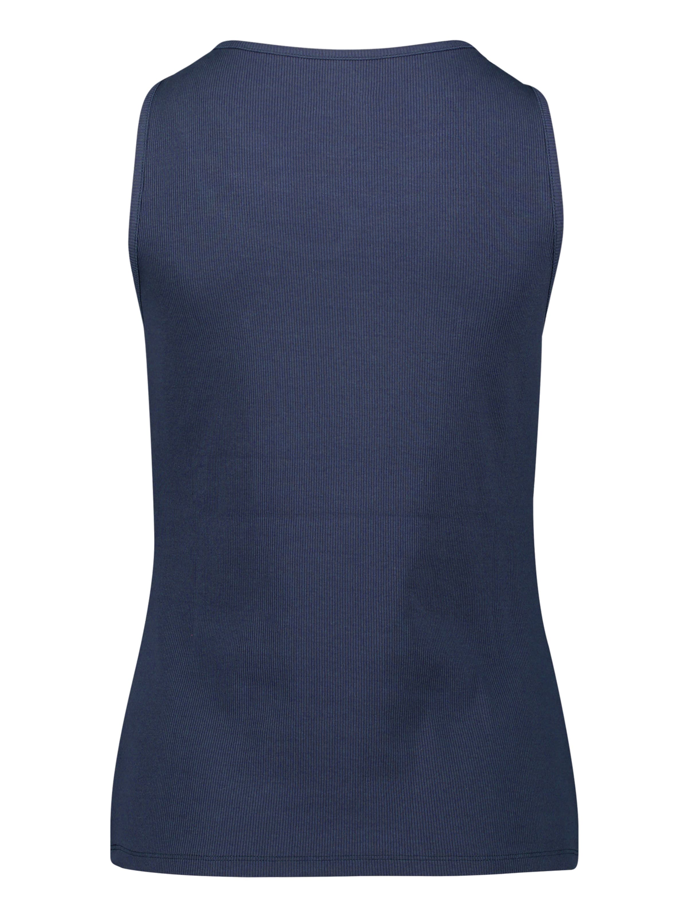 Cartoon Basic-Top mit Rundhalsausschnitt in Blau