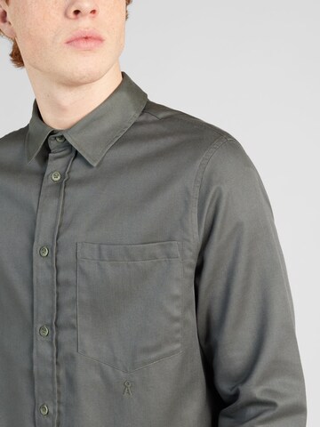 ARMEDANGELS Regular fit Button Up Shirt 'Skjortas' in Grey