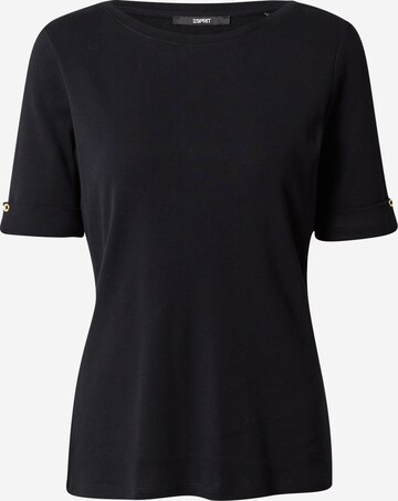 T-shirt ESPRIT en noir : devant