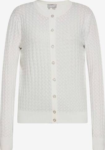 Usha Knit Cardigan in White: front