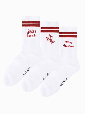 Occulto Athletic Socks 'Rudolph' in White