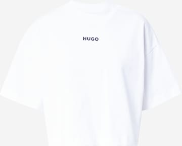 HUGO Тениска 'Daylora' в бяло: отпред