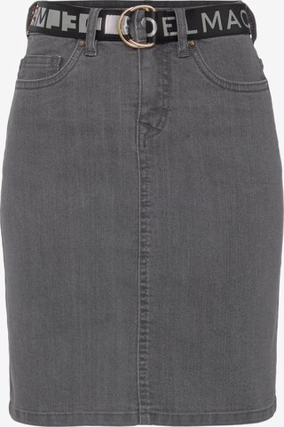 DELMAO Skirt in Grey: front