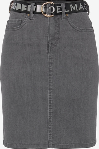 DELMAO Skirt in Grey: front