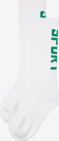 Soccx Athletic Socks in White: front