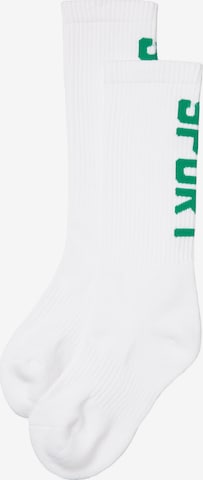 Soccx Athletic Socks in White: front