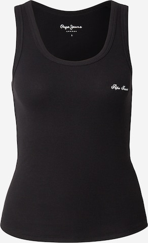 Top de la Pepe Jeans pe negru: față