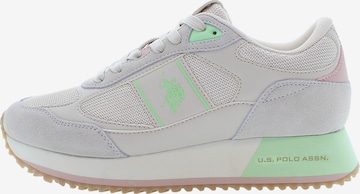 Sneaker bassa di U.S. POLO ASSN. in beige: frontale