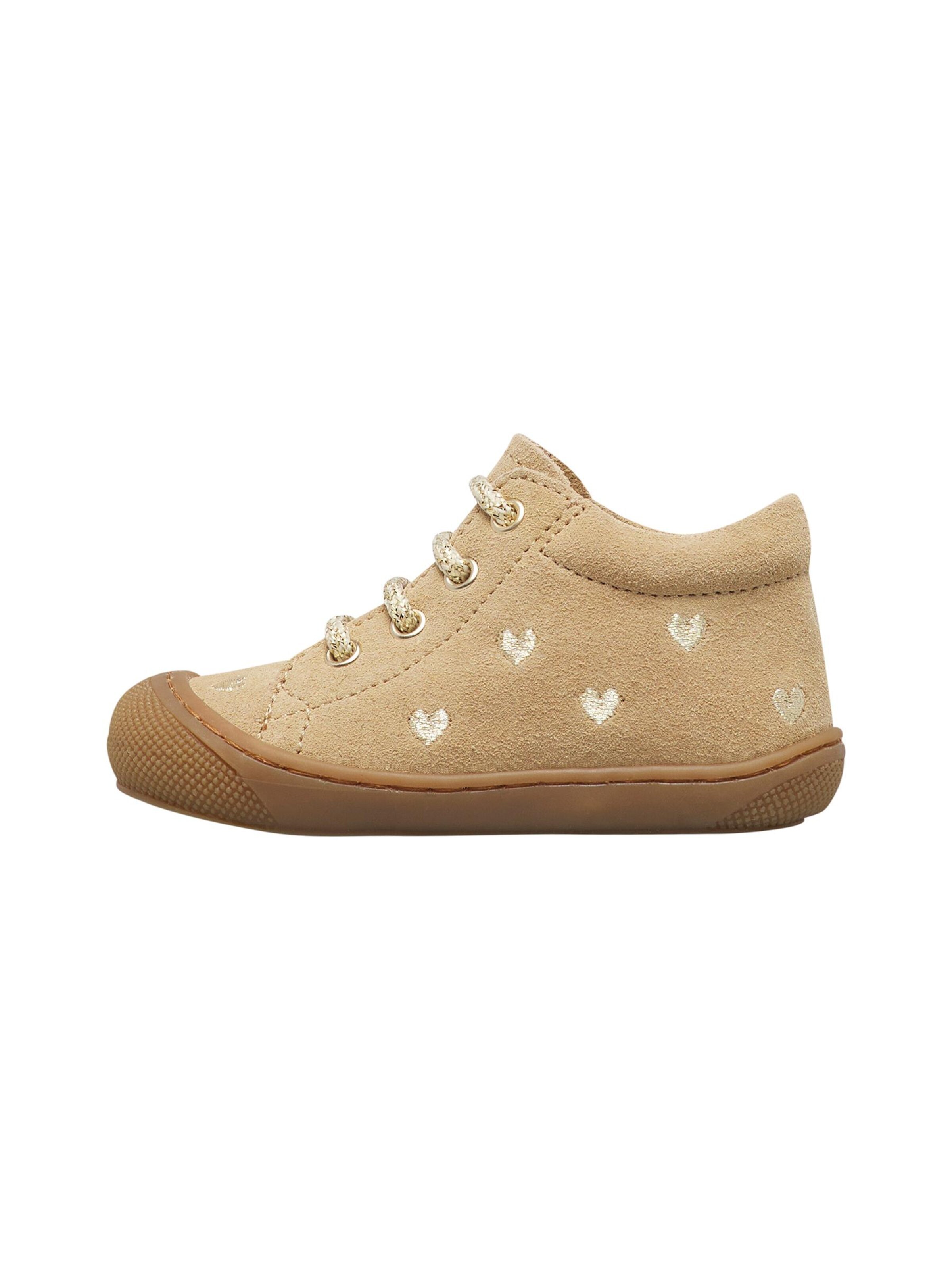 NATURINO Trainers 'COCOON EMBR.HEARTS' in Beige