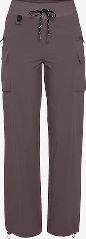 LASCANA ACTIVE Regular Outdoor Pants in Grey: front