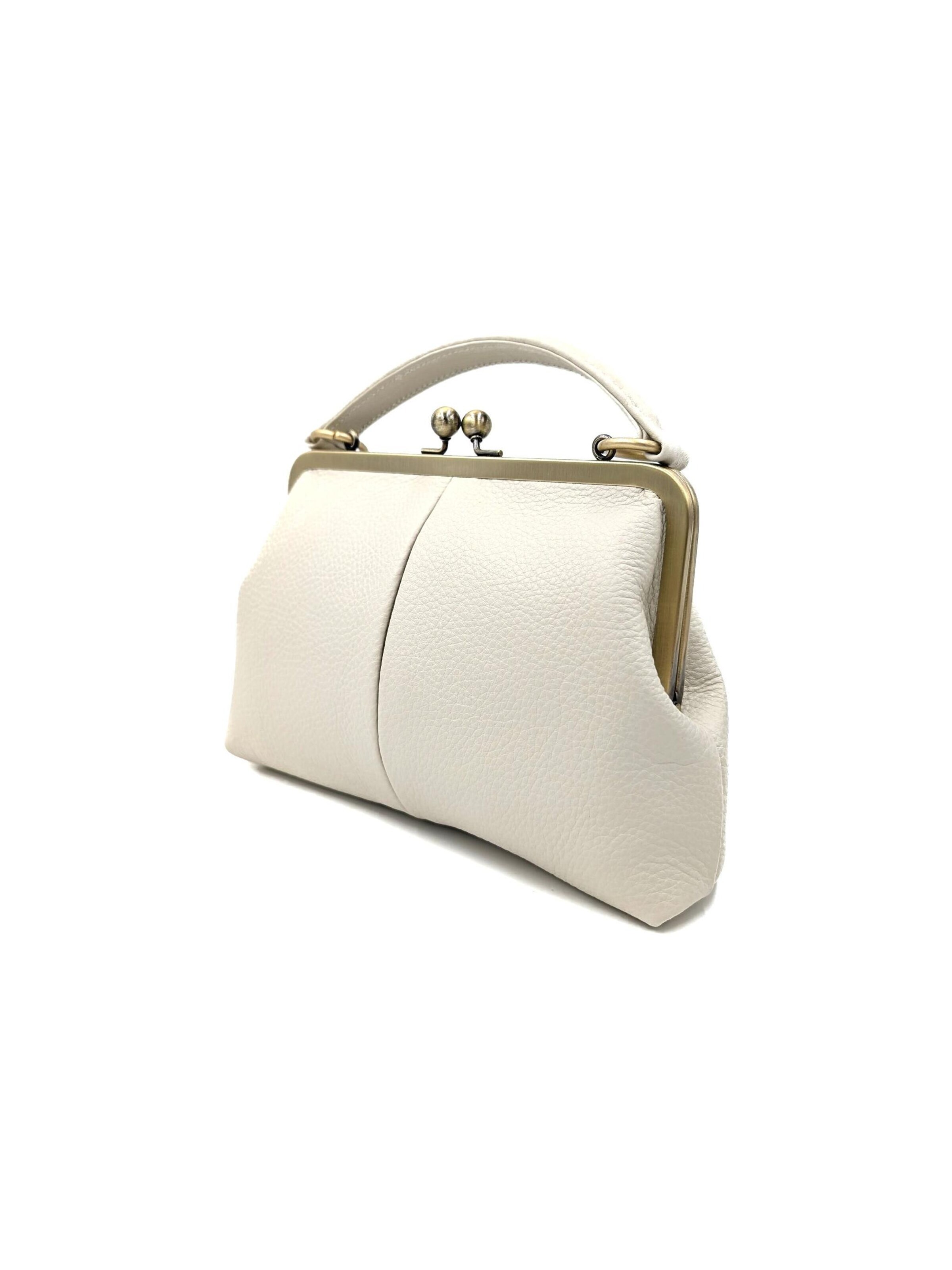 Borsa a mano 'Kleine Olive – Leder Handtasche & Umhängetasche' di Taschenkinder in beige