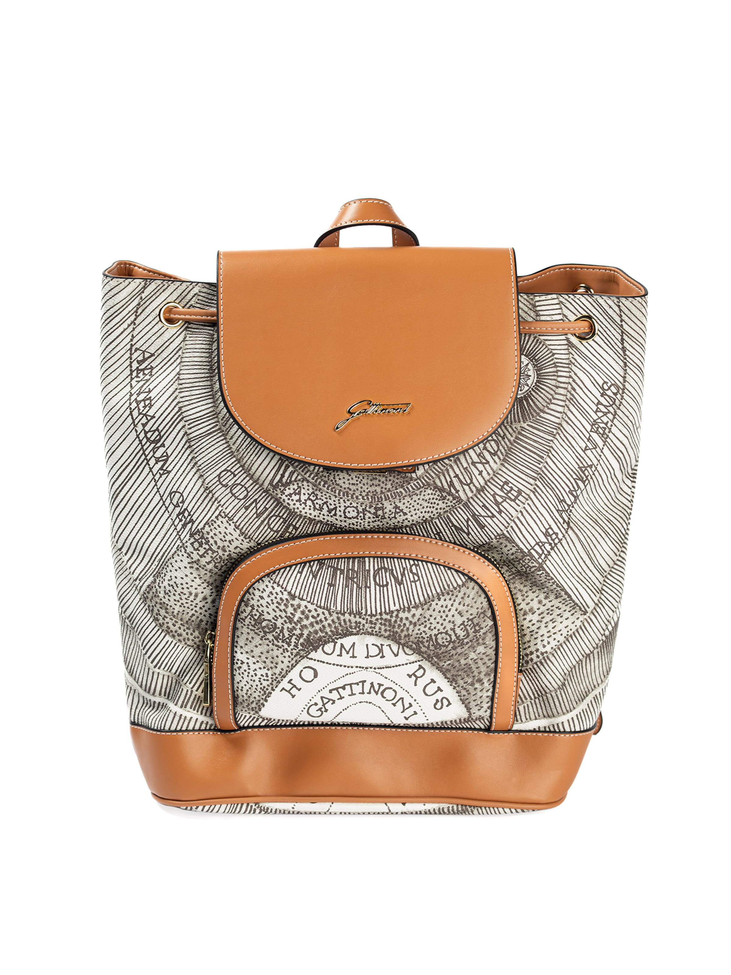 Gattinoni Backpack in Grey: front