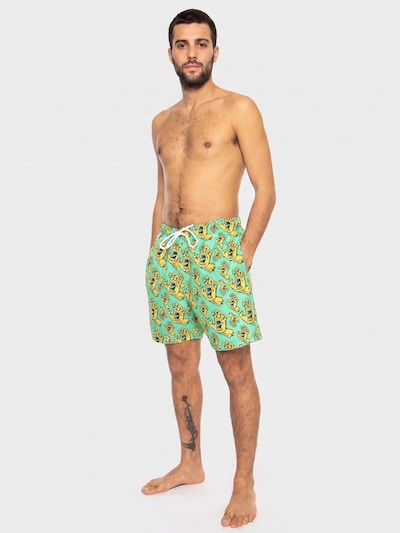 Santa Cruz Swimming Trunks 'Hands All Over Turquoise' in S in Mixed colors, Item view