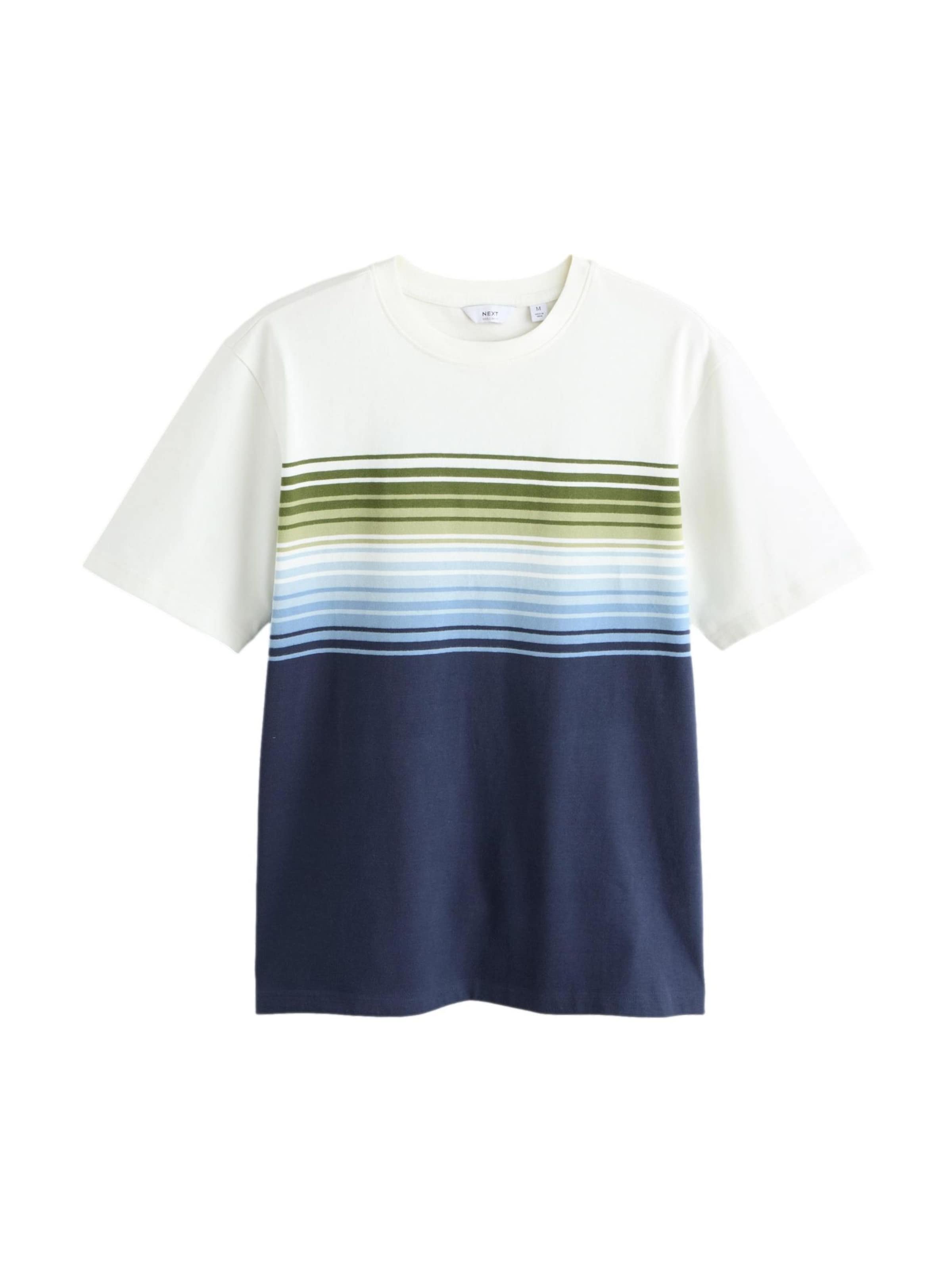 Next T-Shirt en bleu marine / vert / blanc, Vue avec produit