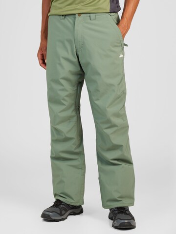 QUIKSILVER Regularen Športne hlače 'ESTATE' | zelena barva: sprednja stran