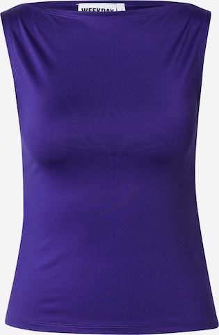 Top 'Annie' di WEEKDAY in blu: frontale
