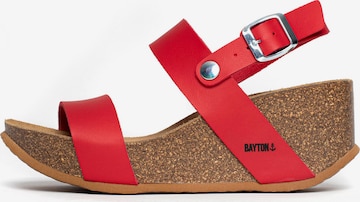 Bayton - Sandálias com tiras 'Selene' em vermelho: frente