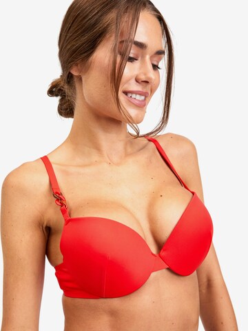 Orsay Push-up Bikini Top in Red