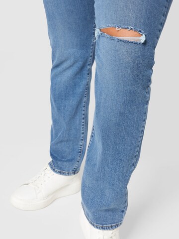 Levi's® Plus Regular Jeans '724 PL HR Straight' i blå