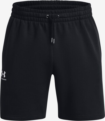 UNDER ARMOUR Loose fit Workout Pants 'Essential' in Black: front