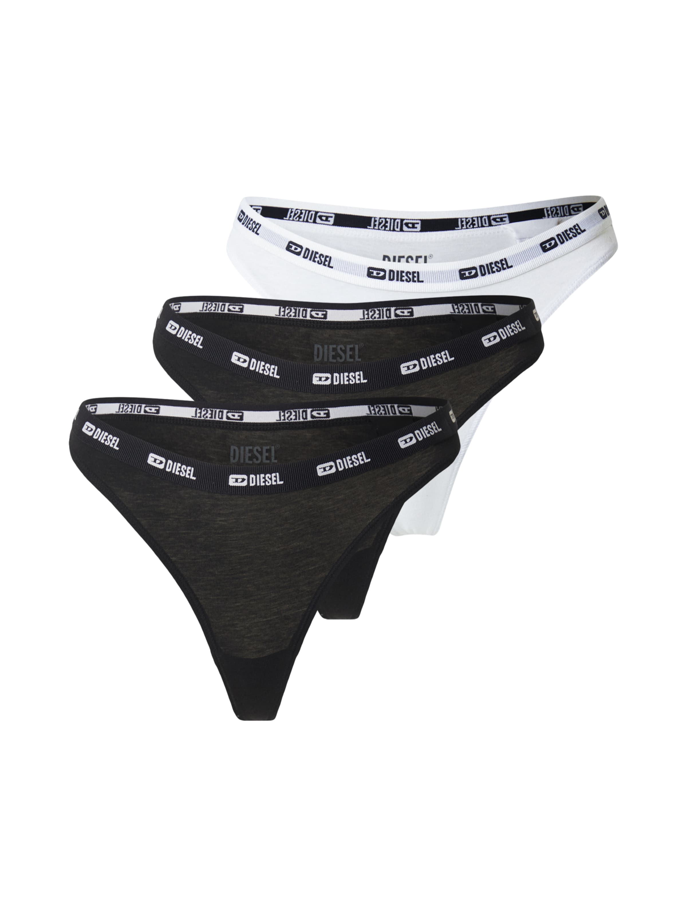 DIESEL Thong 'STARS' in Black: front