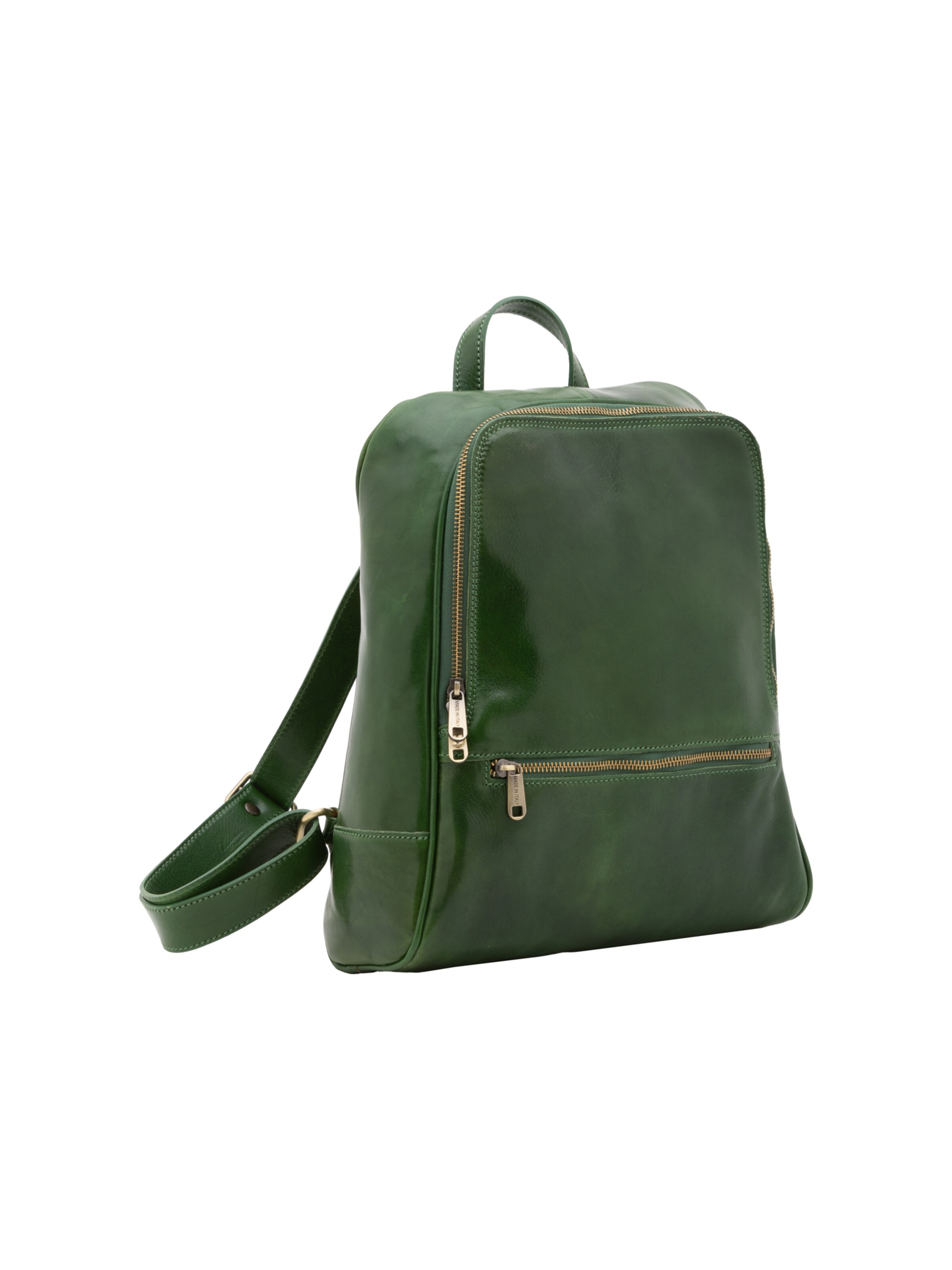 Borsa a spalla 'Zaino Silvanae Vera Pelle - Donna Chiusura Zip Tracolla Regolabile' di I Fratelli in verde