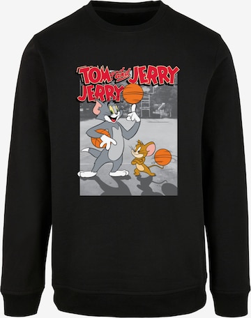 ABSOLUTE CULT Sweatshirt 'Tom and Jerry - Basketball Buddies' in Zwart: voorkant