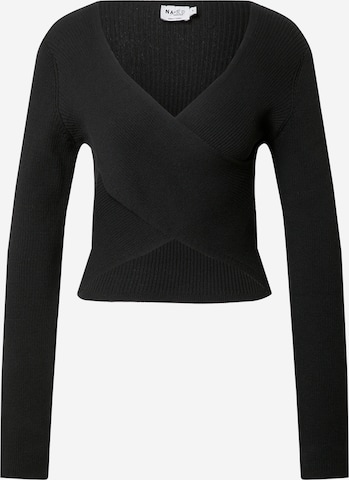 NA-KD Sweater in Black: front
