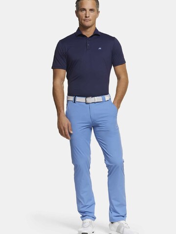 MEYER Slimfit Chino 'Augusta' in Blauw