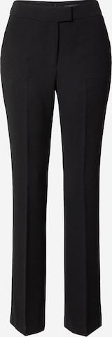 COMMA Regular Pleat-front trousers in Black: front