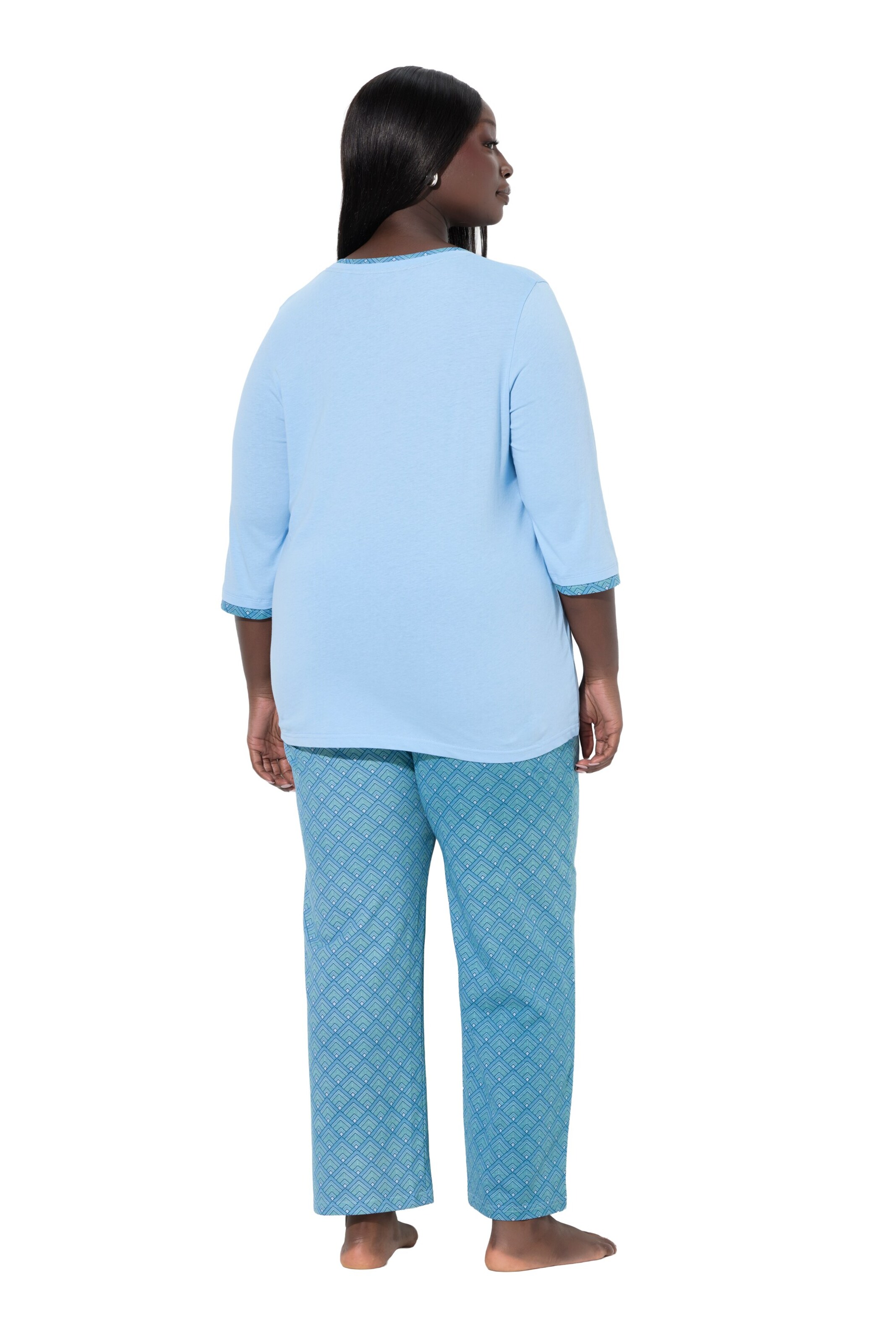Ulla Popken Pyjama in Blau