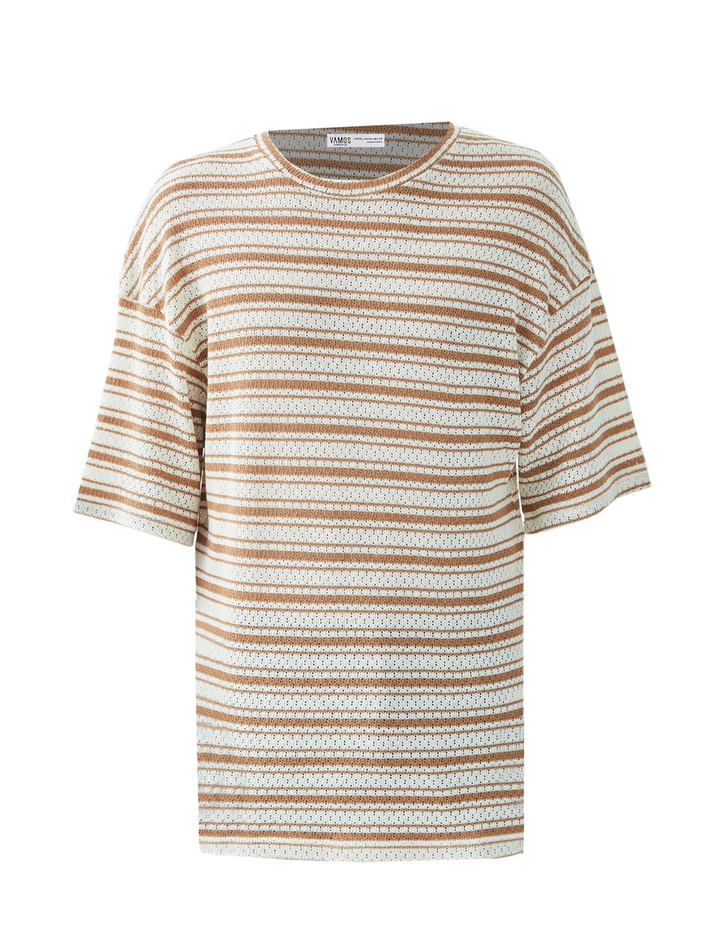 Tricou de la VAMOS CLO pe bej: față