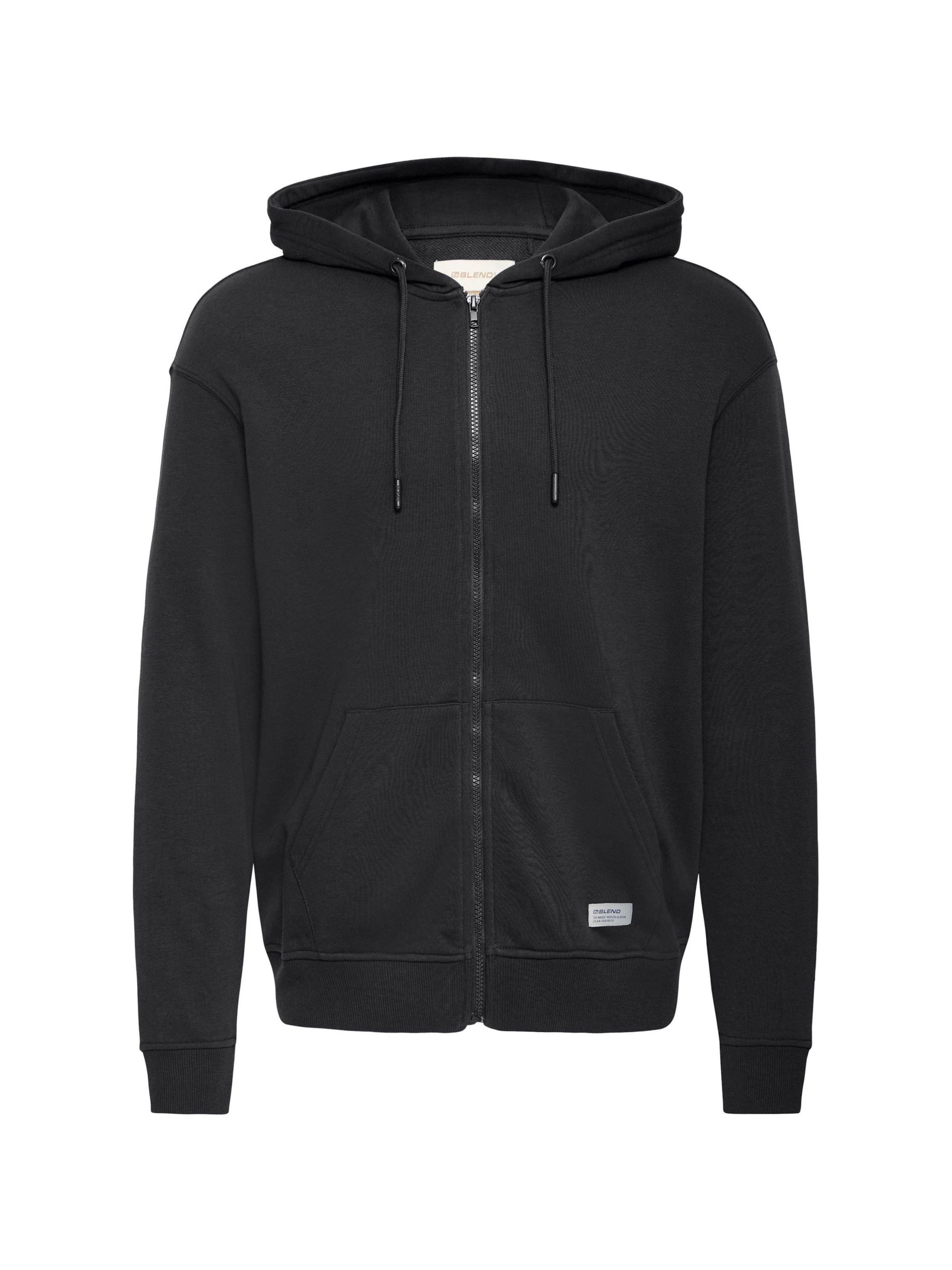 BLEND Sweatvest ' BHBrilo ' in Zwart: voorkant