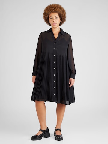 SAMOON Shirt Dress in Black: front