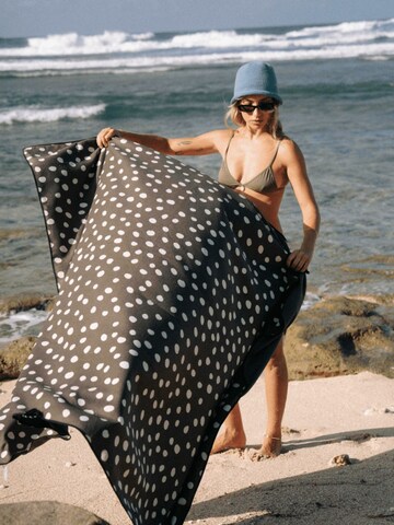 woodsandwaves - Toalla de playa 'Cocoa Shore XXL' en negro