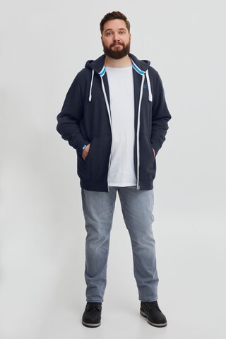 !Solid Zip-Up Hoodie in Blue