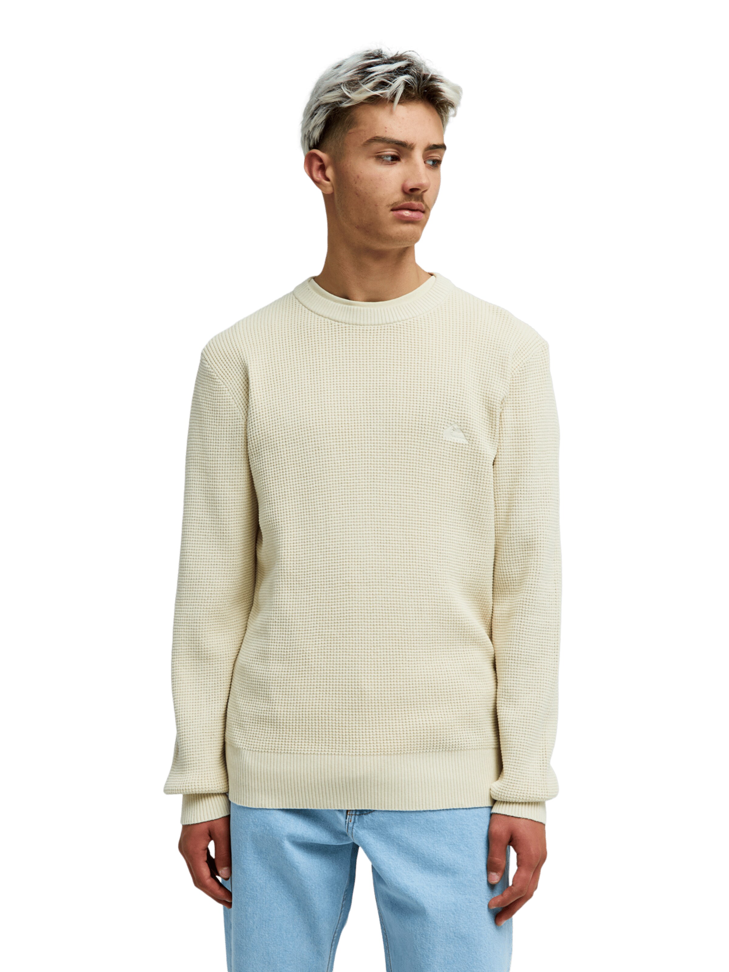 QUIKSILVER Sweatshirt 'Waffle' in Beige: Vorderseite