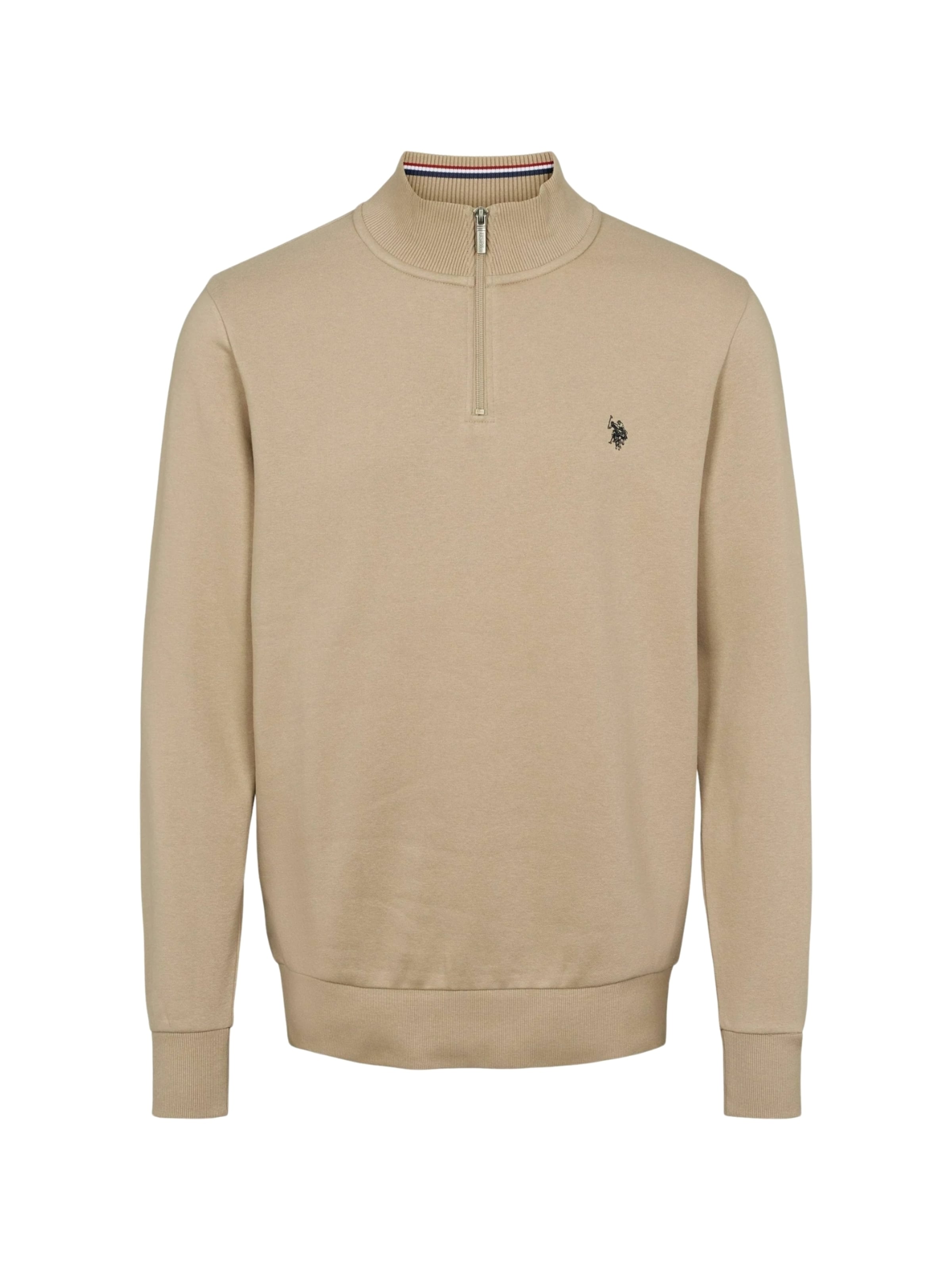U.S. POLO ASSN. Pullover ' Kurt ' in Beige: Vorderseite