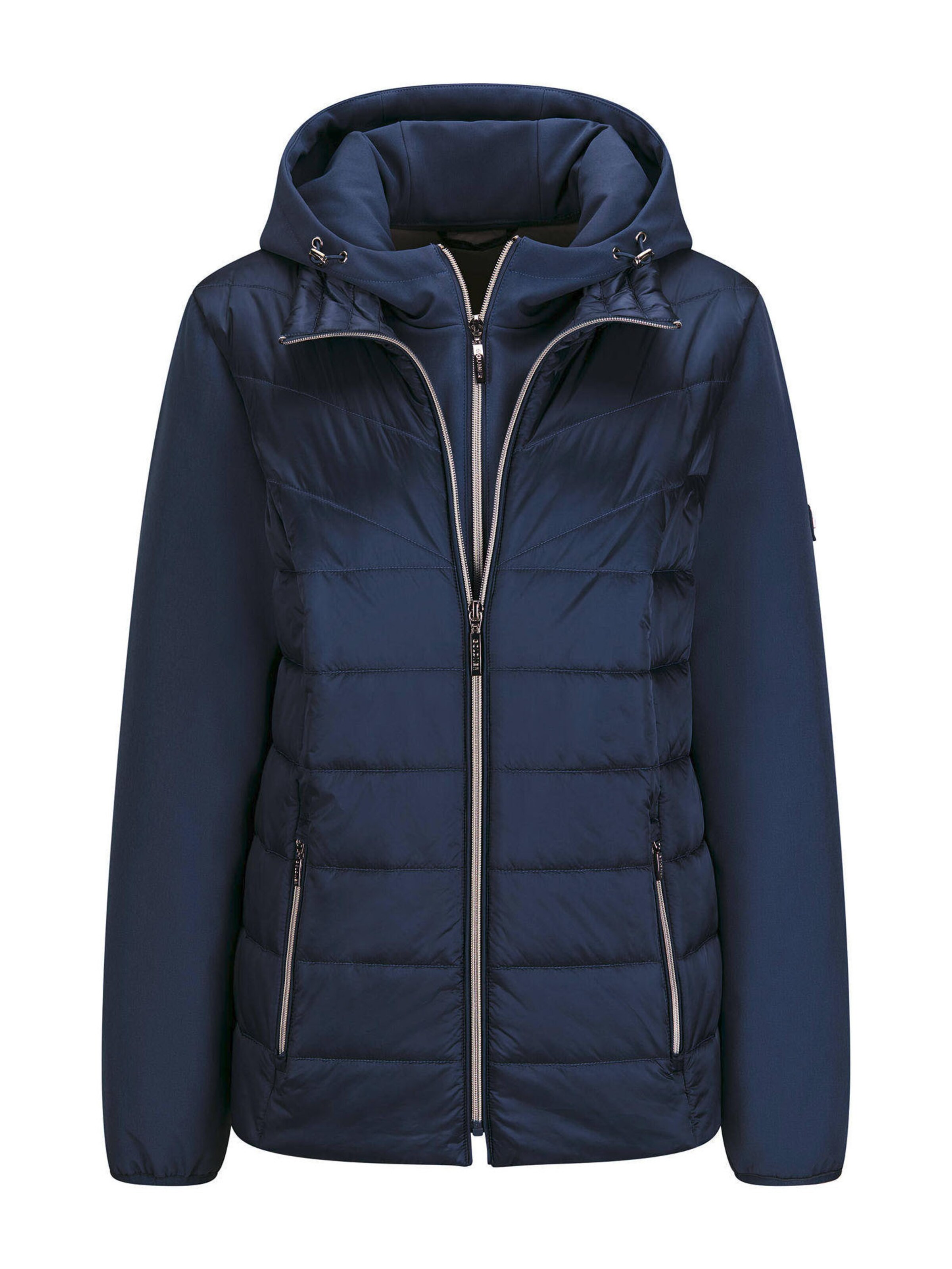 Goldner Jacke in Blau: Vorderseite