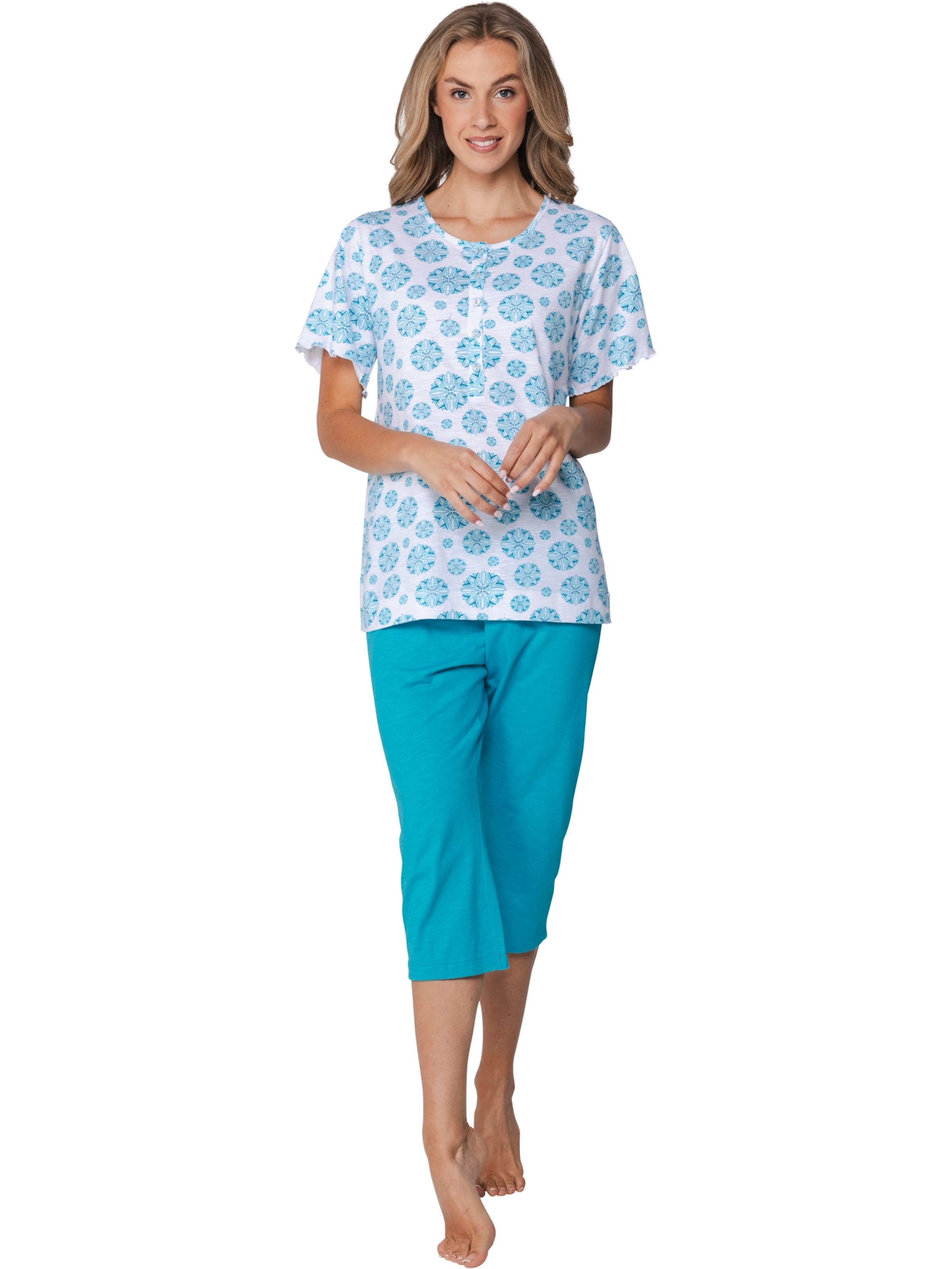 Pastunette Pajama 'Pyjama with buttons' in Blue