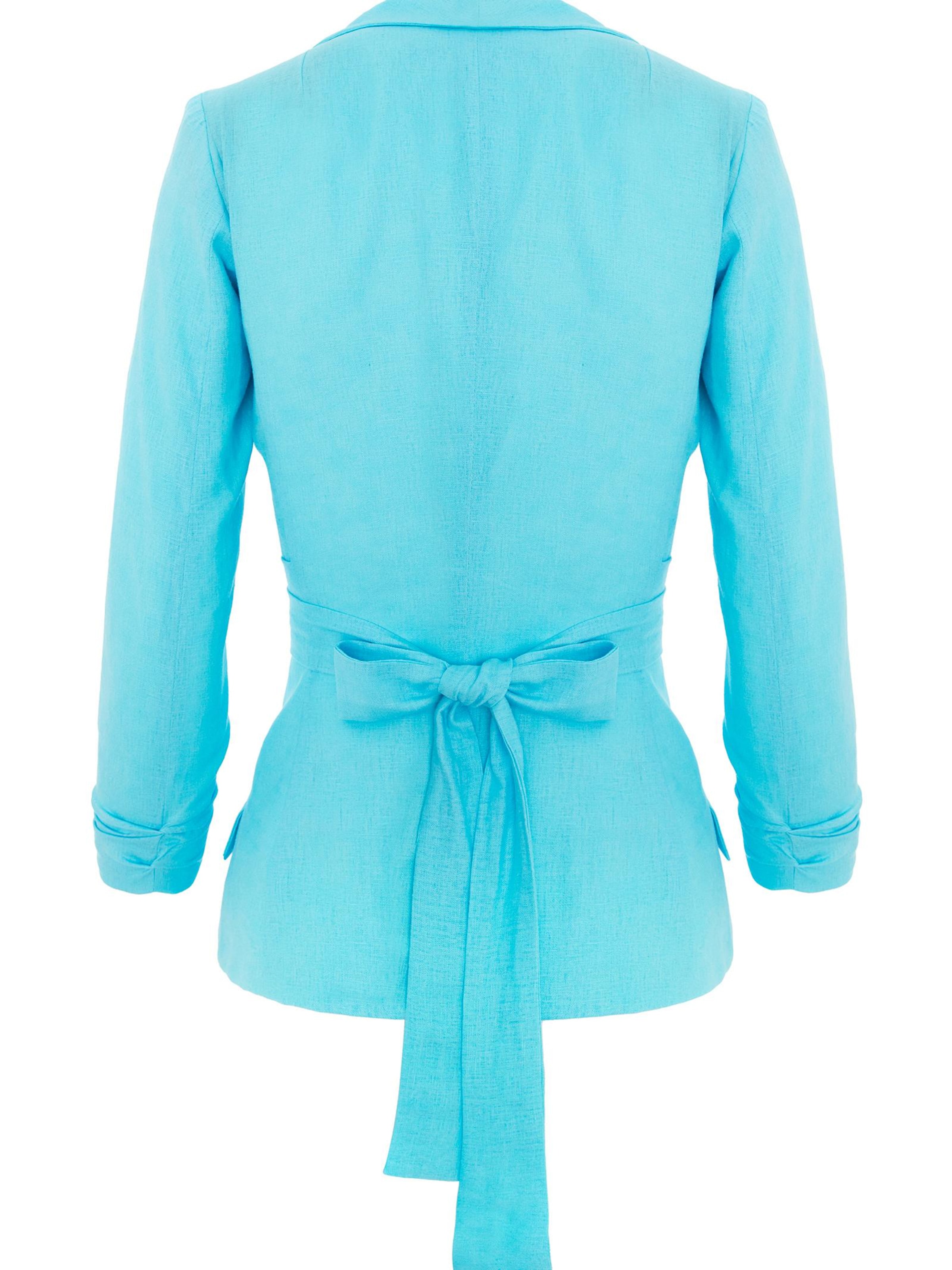 Blazer 'Linen Structured Blazer With Belt' di AVENUE N°29 in blu