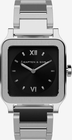 Kapten & Son Analogové hodinky 'Tresor' – stříbrná: přední strana