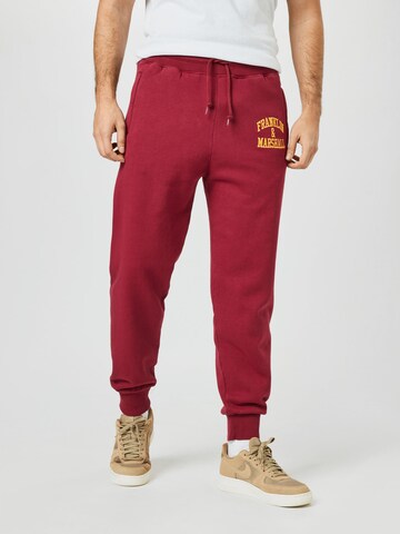 FRANKLIN & MARSHALL Tapered Pants in Red: front