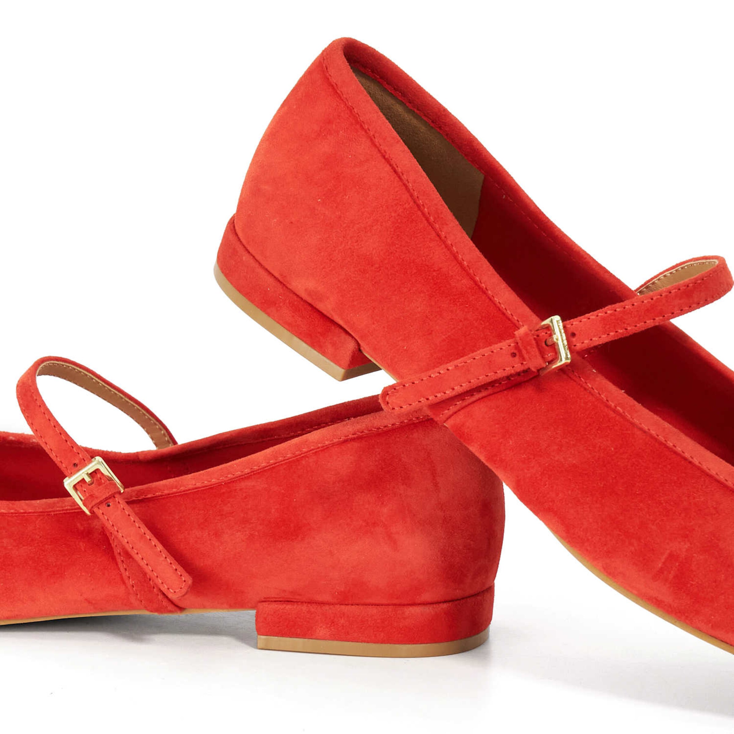 Dune LONDON Ballerina met riempjes in Rood
