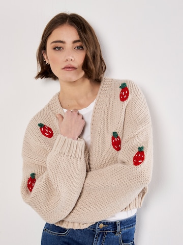 Apricot Knit cardigan ' ' in Grey