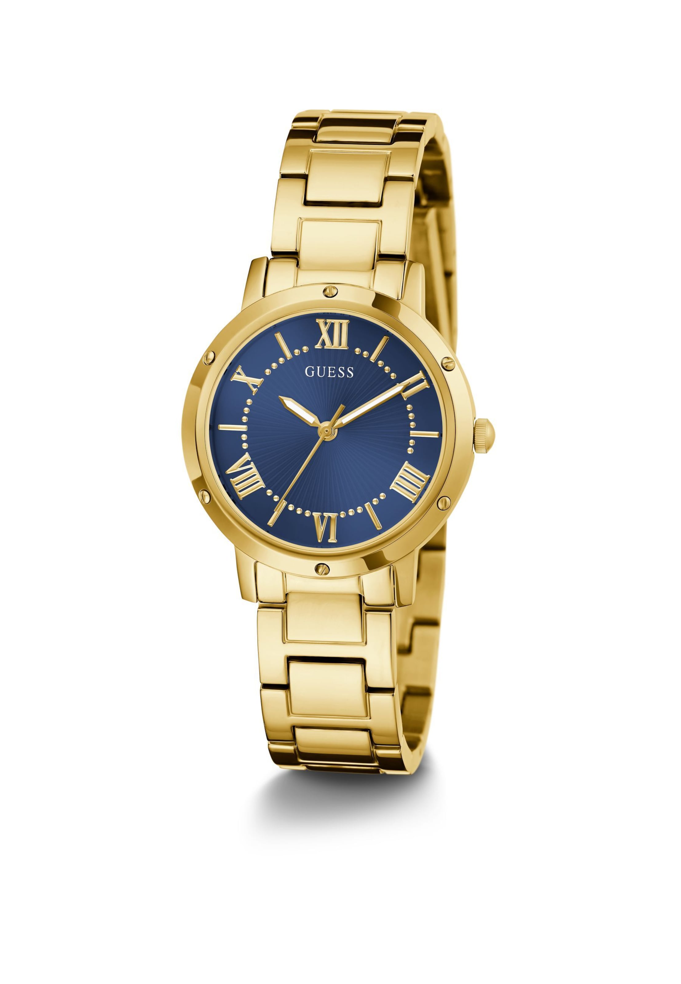 GUESS Analogt ur 'Dress' i guld: forside